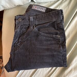 AG Adriano Goldschmied Gray Corduroy Pants